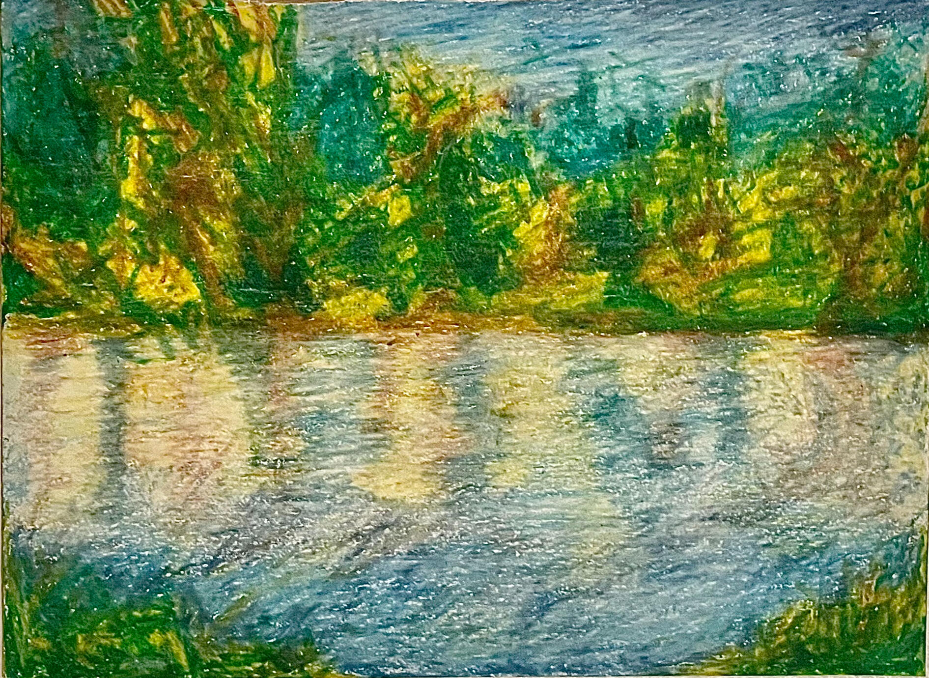 near new paltz / oil pastel